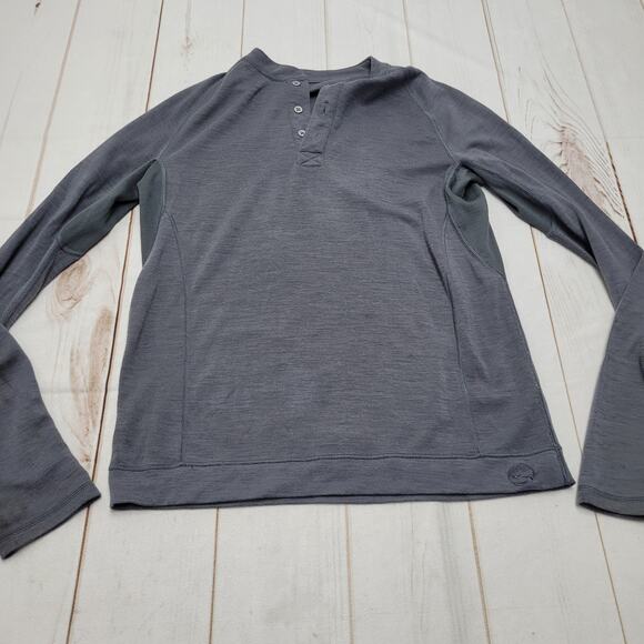 Showers Pass merino wool bamboo gray long sleevebase layer shirt - Picture 1 of 10